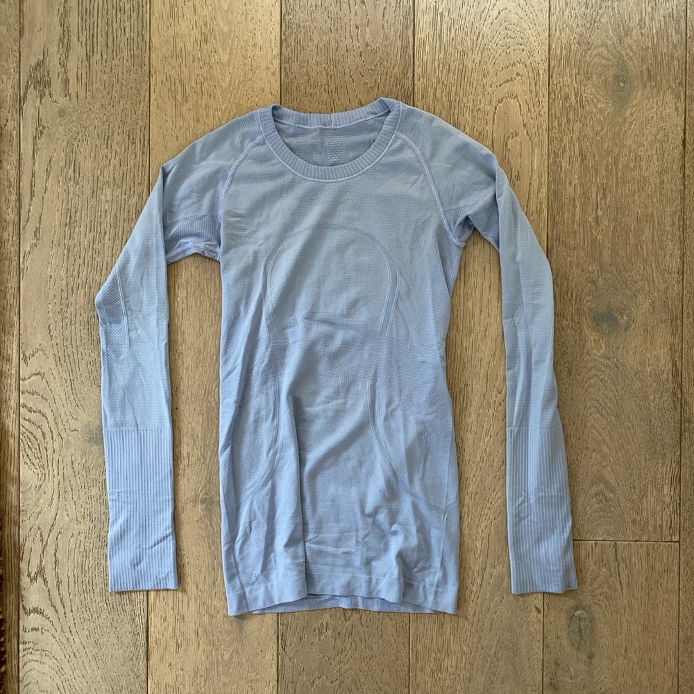 lululemon athletica Light Blue Long Sleeve Top